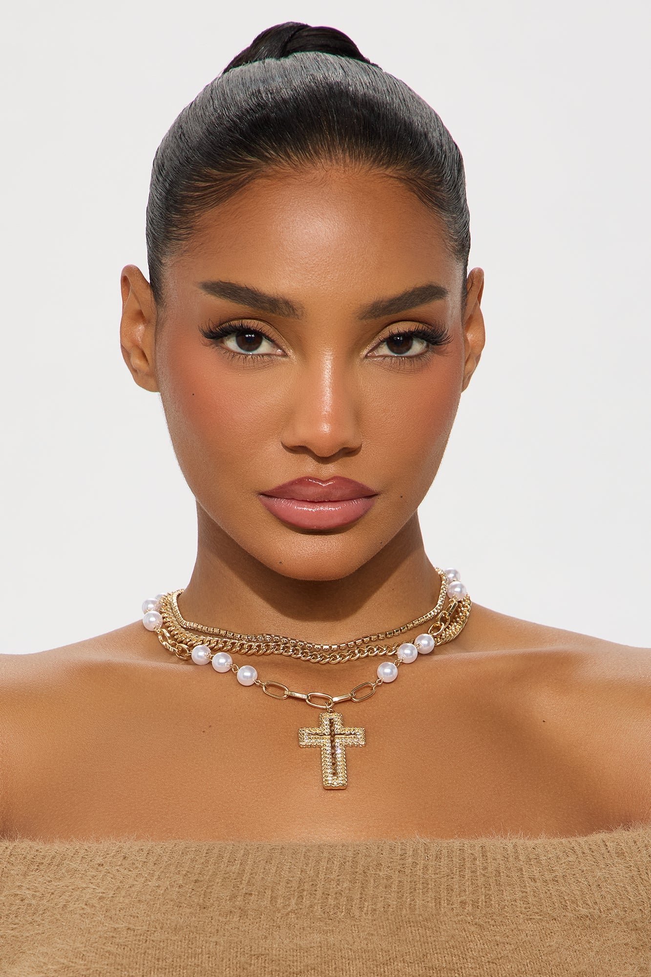 Pure Faith Layered Necklace - Gold