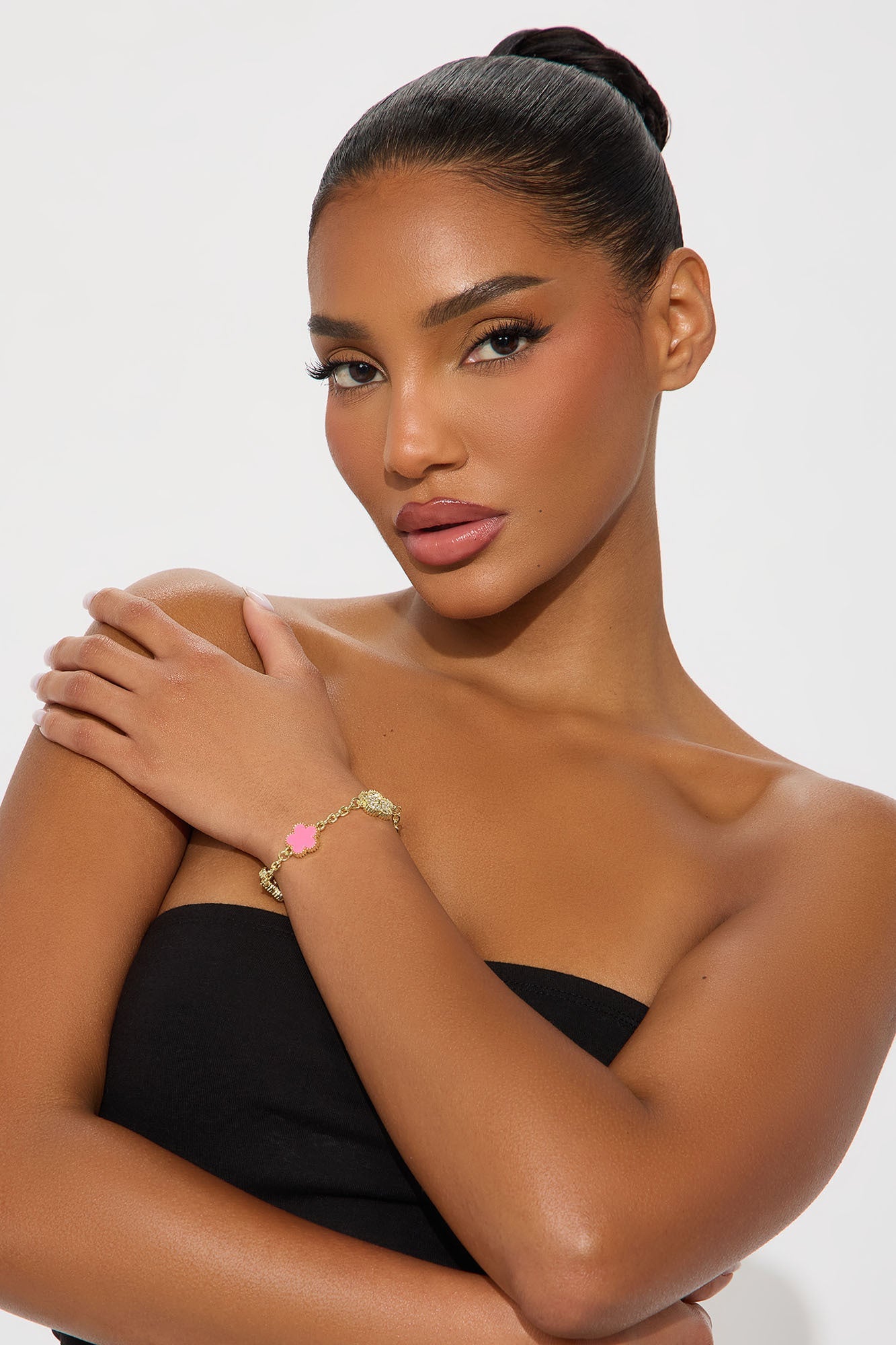 Keep Wishing Bracelet - Gold/Fuchsia