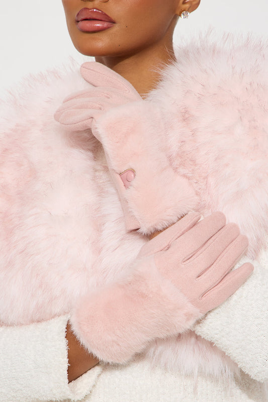 Keep Me Warm Gloves - Pink