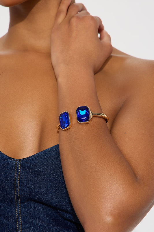 Venus Charm Jeweled Bracelet - Gold/Blue