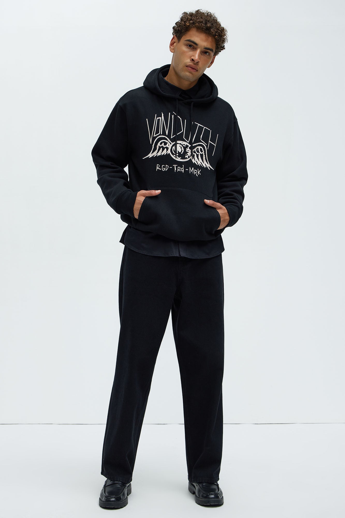 Von Dutch Eye Sketch Hoodie - Black