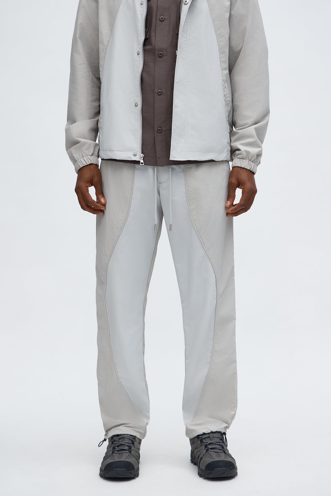 Straight Big Waves Track Pant - Grey