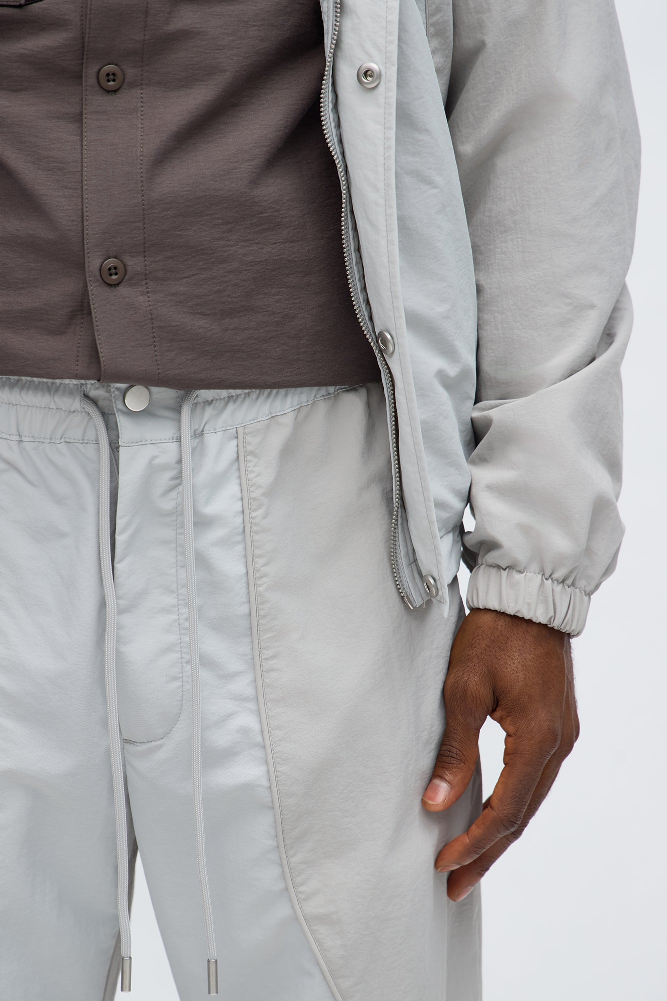 Straight Big Waves Track Pant - Grey