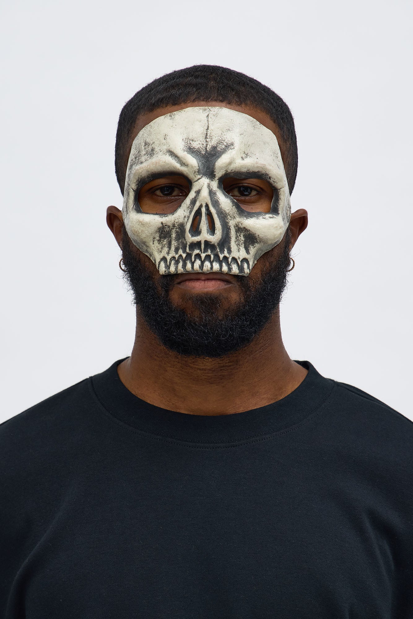 Decaying Skull Mask Costume - Off White/combo