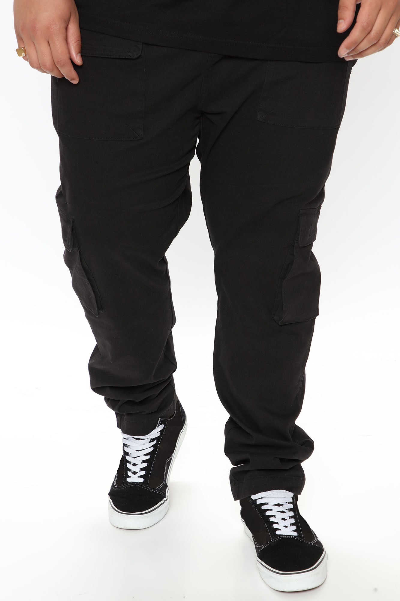 Cadet Utility Slim Cargo Pants - Black