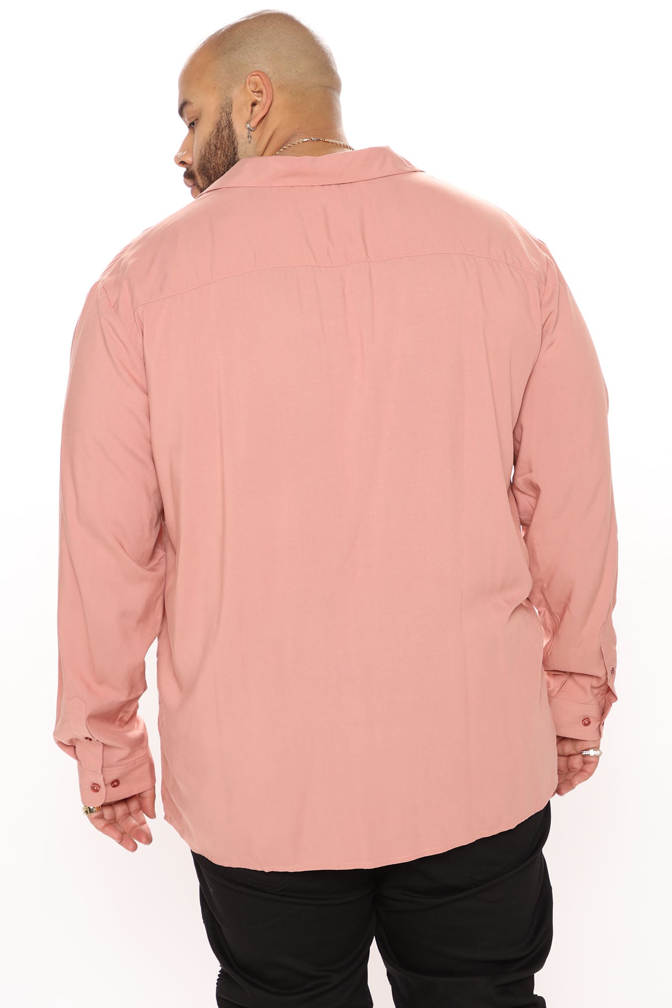 Dawson Relaxed Long Sleeve Button Up Shirt - Mauve