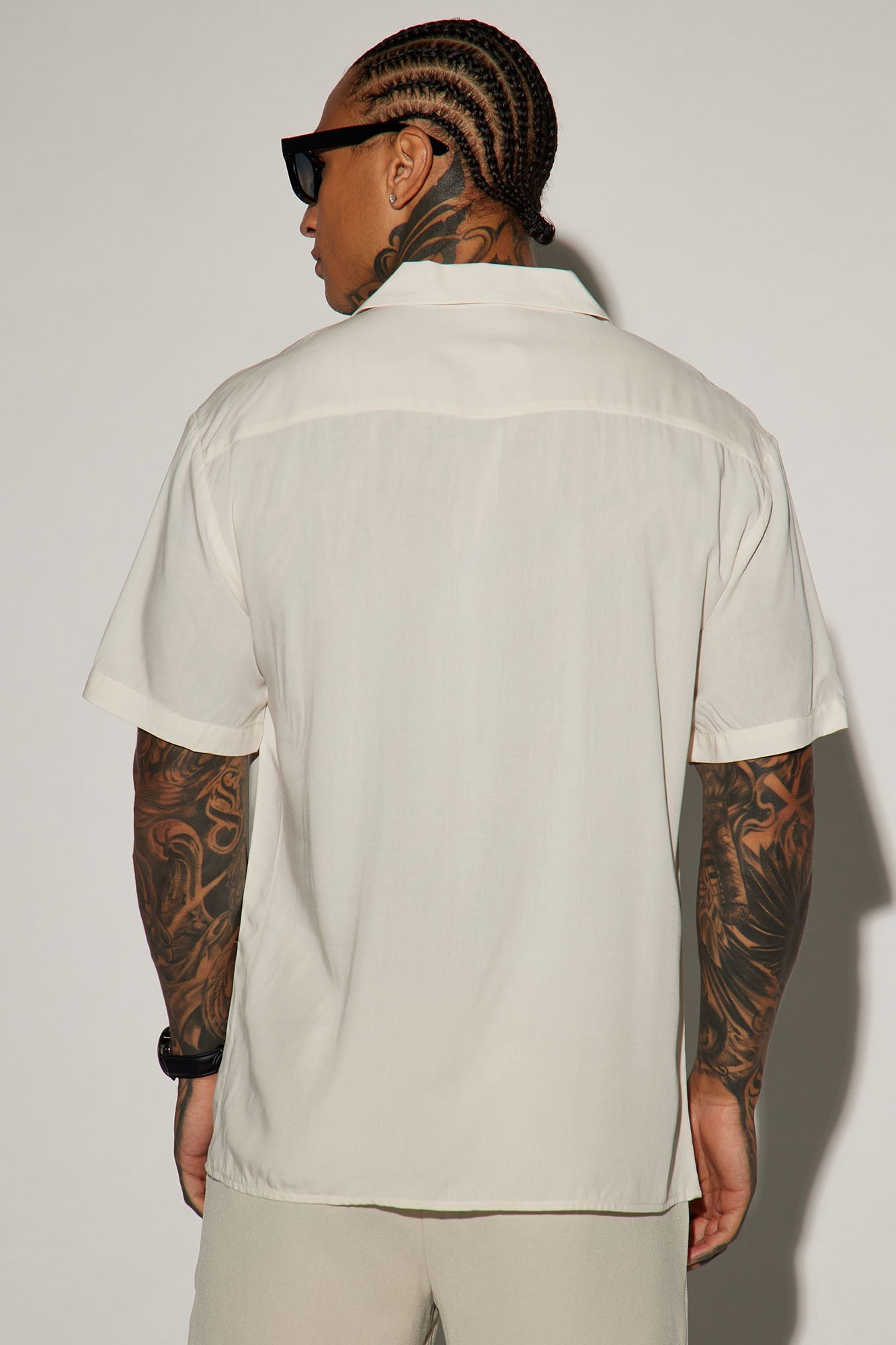 Dawson Relaxed Short Sleeve Cuban Collar Shirt - OffWhite