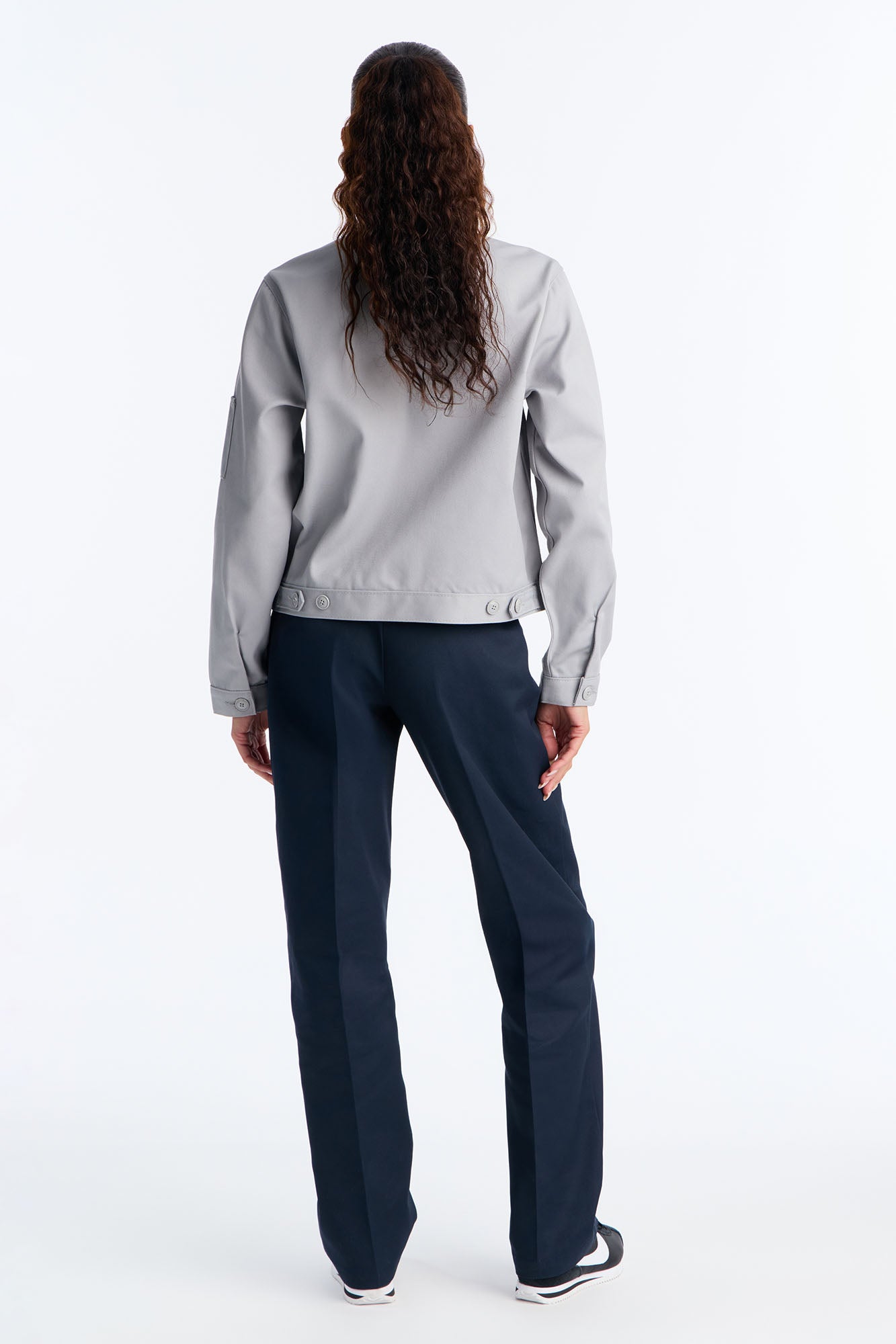 Dickies Unlined Zip Up Trucker Work Jacket - Grey