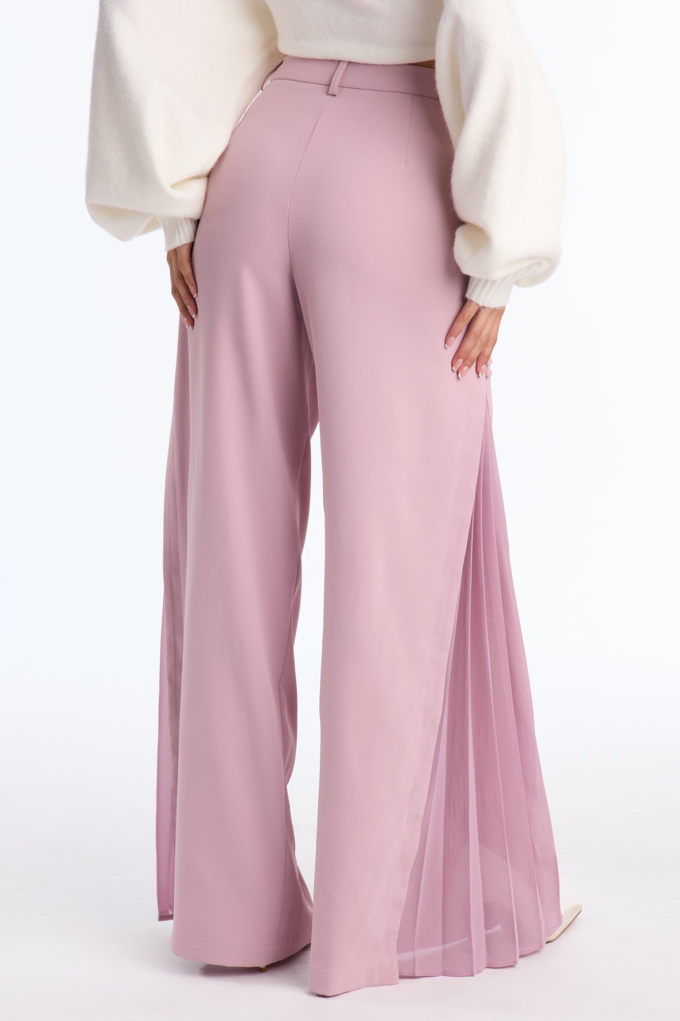 All In The Details Pleated Trouser Pant 33″ - Orchid