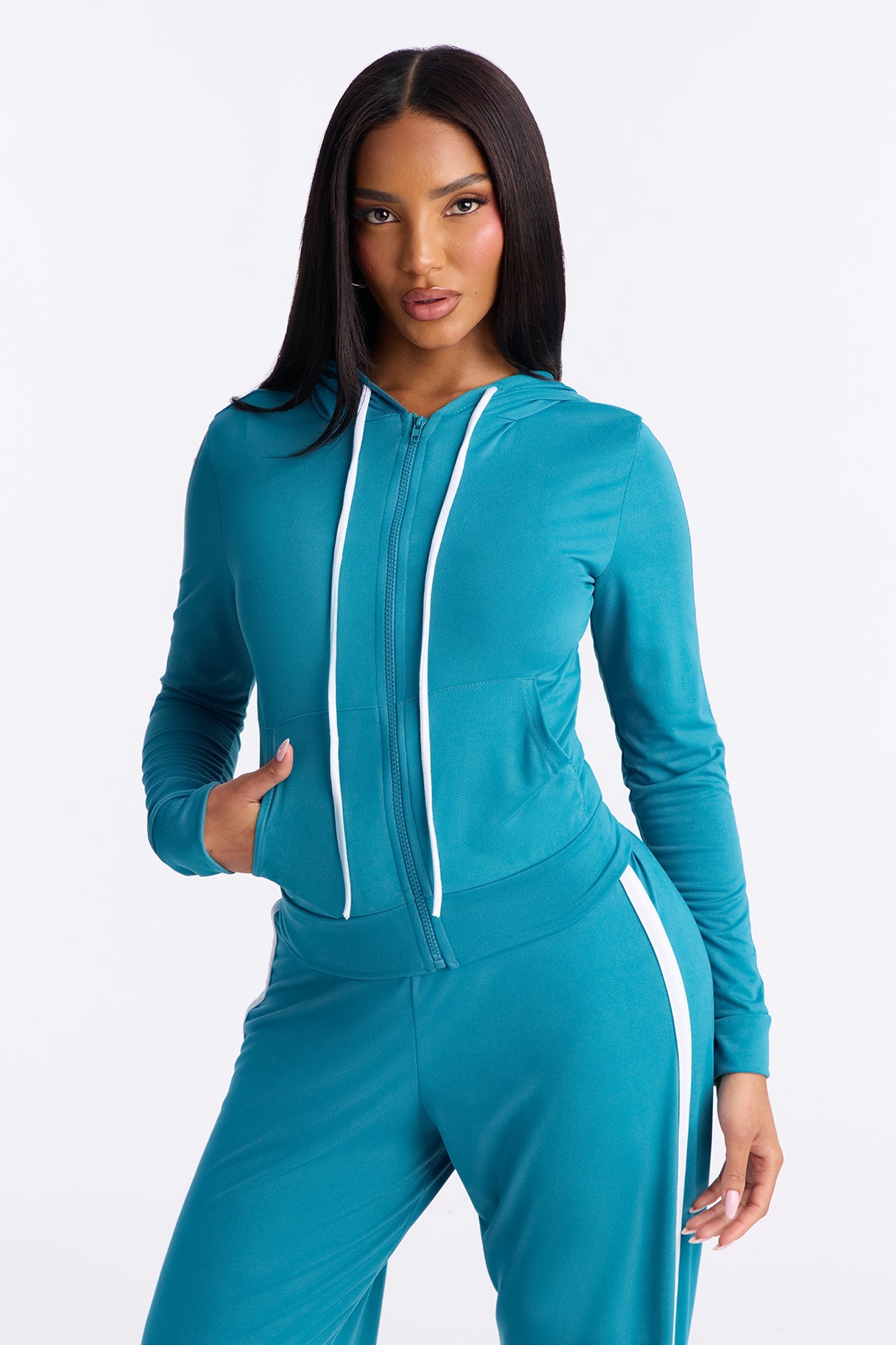 Tennis Courts Wide Leg Pant Set - Teal
