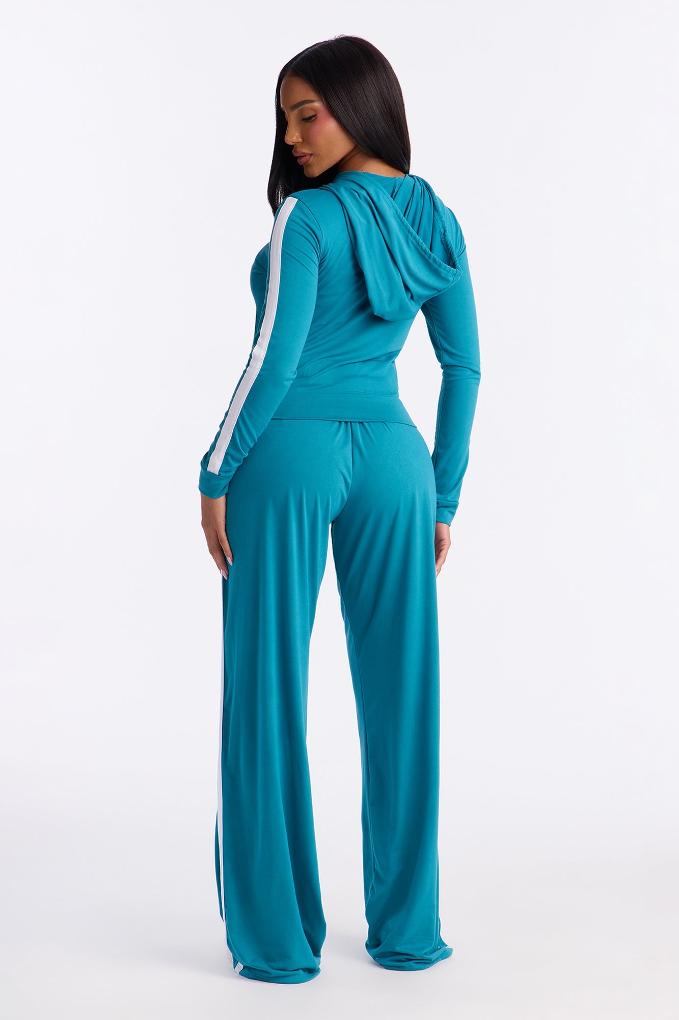 Tennis Courts Wide Leg Pant Set - Teal