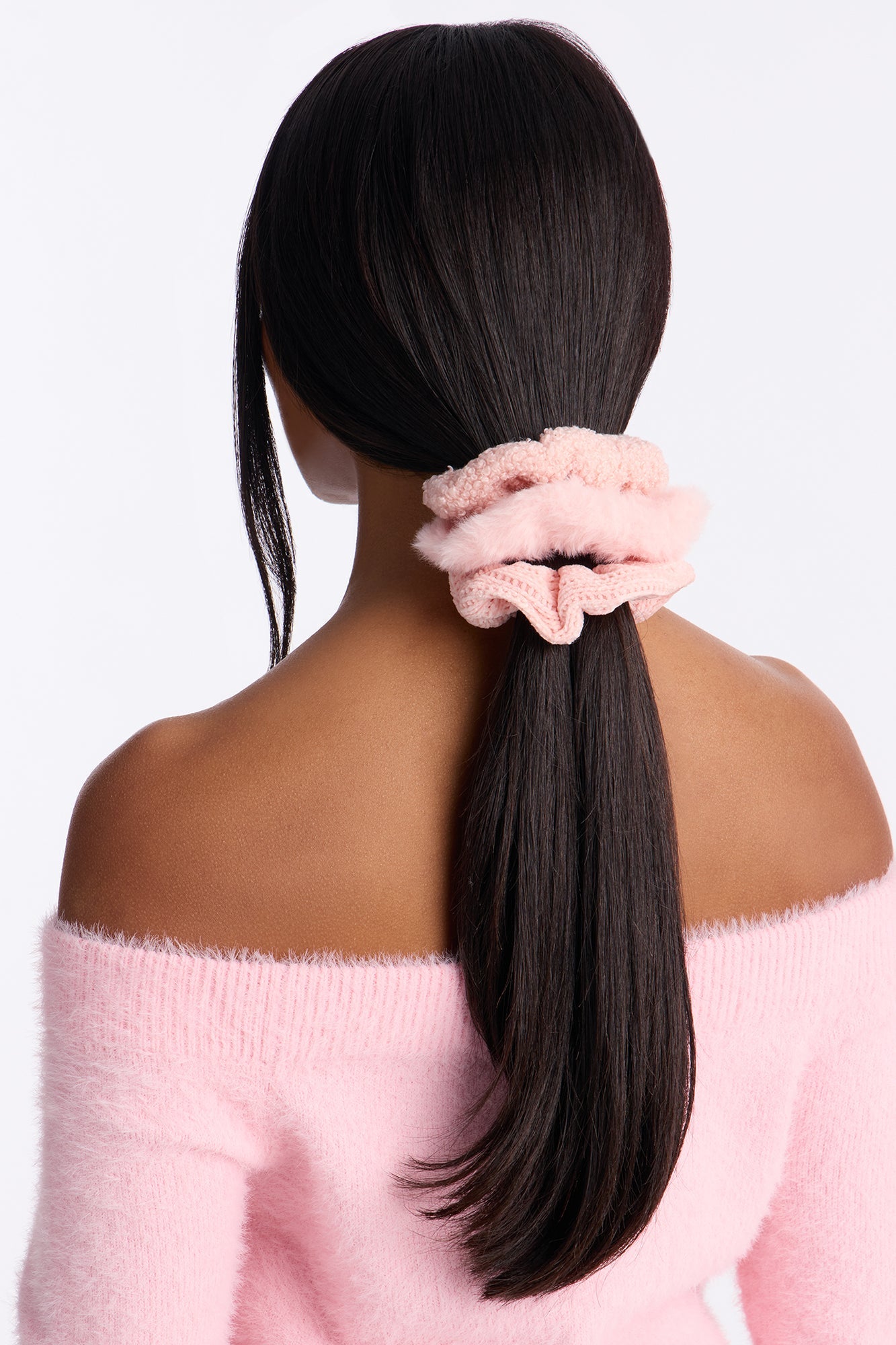 Lazy Hair Do 3 Piece Scrunchie Set - Pink