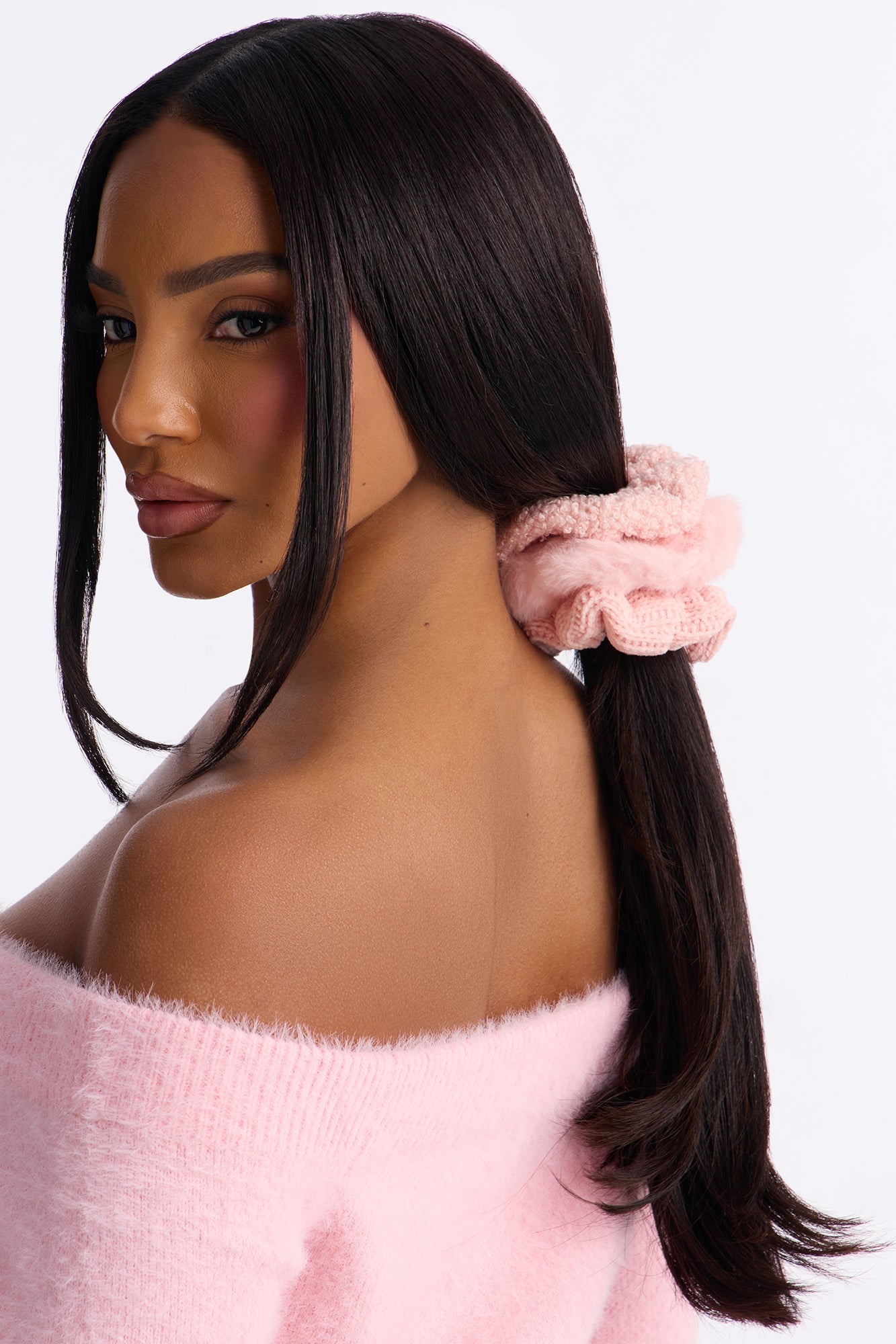 Lazy Hair Do 3 Piece Scrunchie Set - Pink