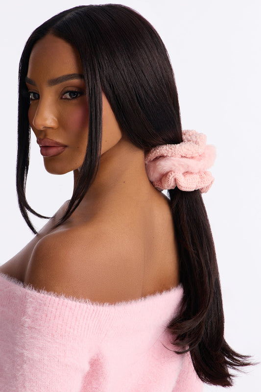 Lazy Hair Do 3 Piece Scrunchie Set - Pink