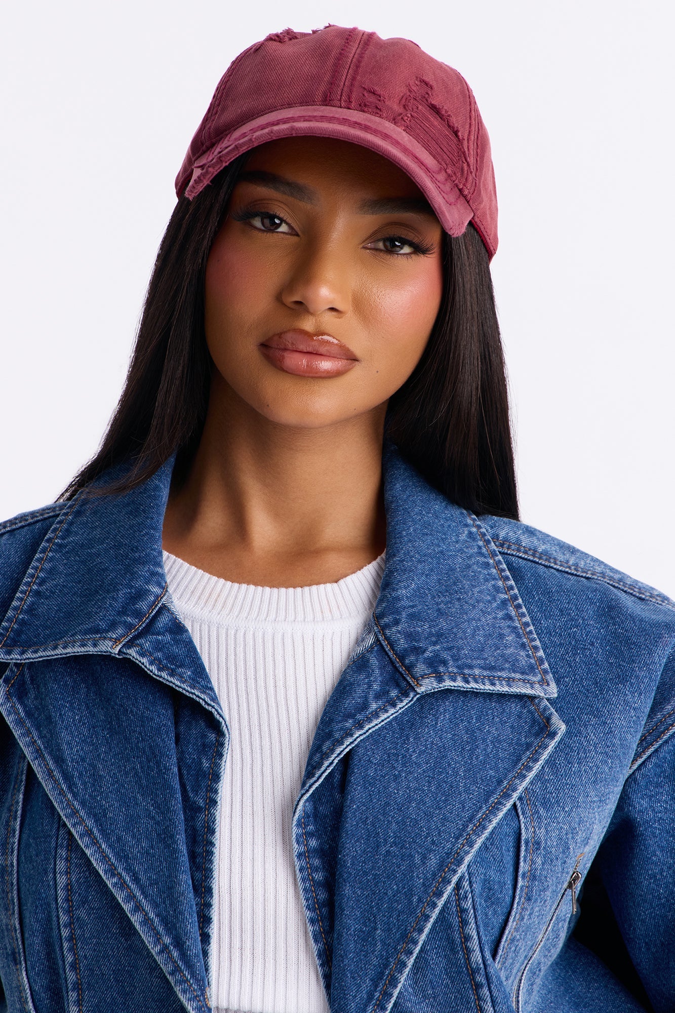 Sporty Spice Baseball Hat - Burgundy