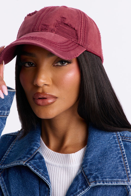 Sporty Spice Baseball Hat - Burgundy