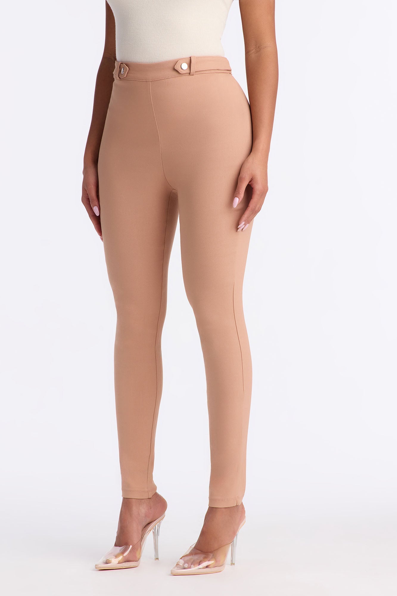 Just Fine High Rise Skinny Pant - Camel