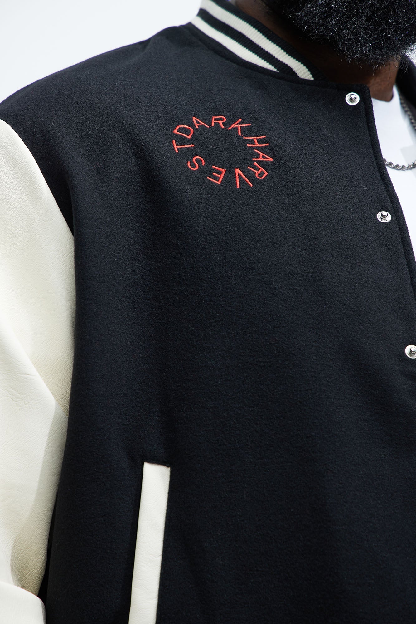 Dark Harvest Varsity Jacket - Black