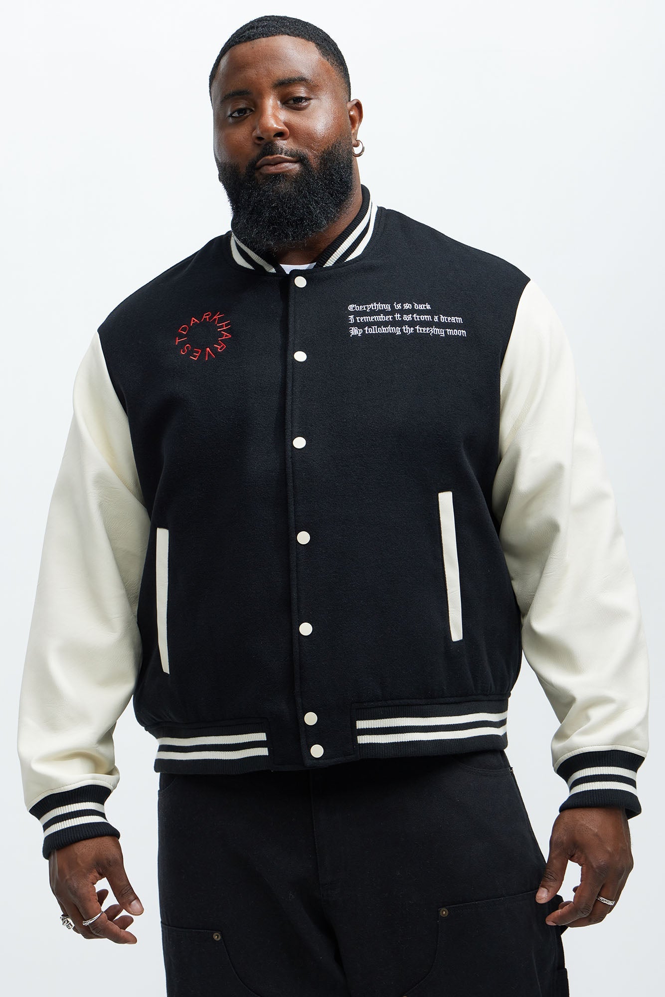 Dark Harvest Varsity Jacket - Black