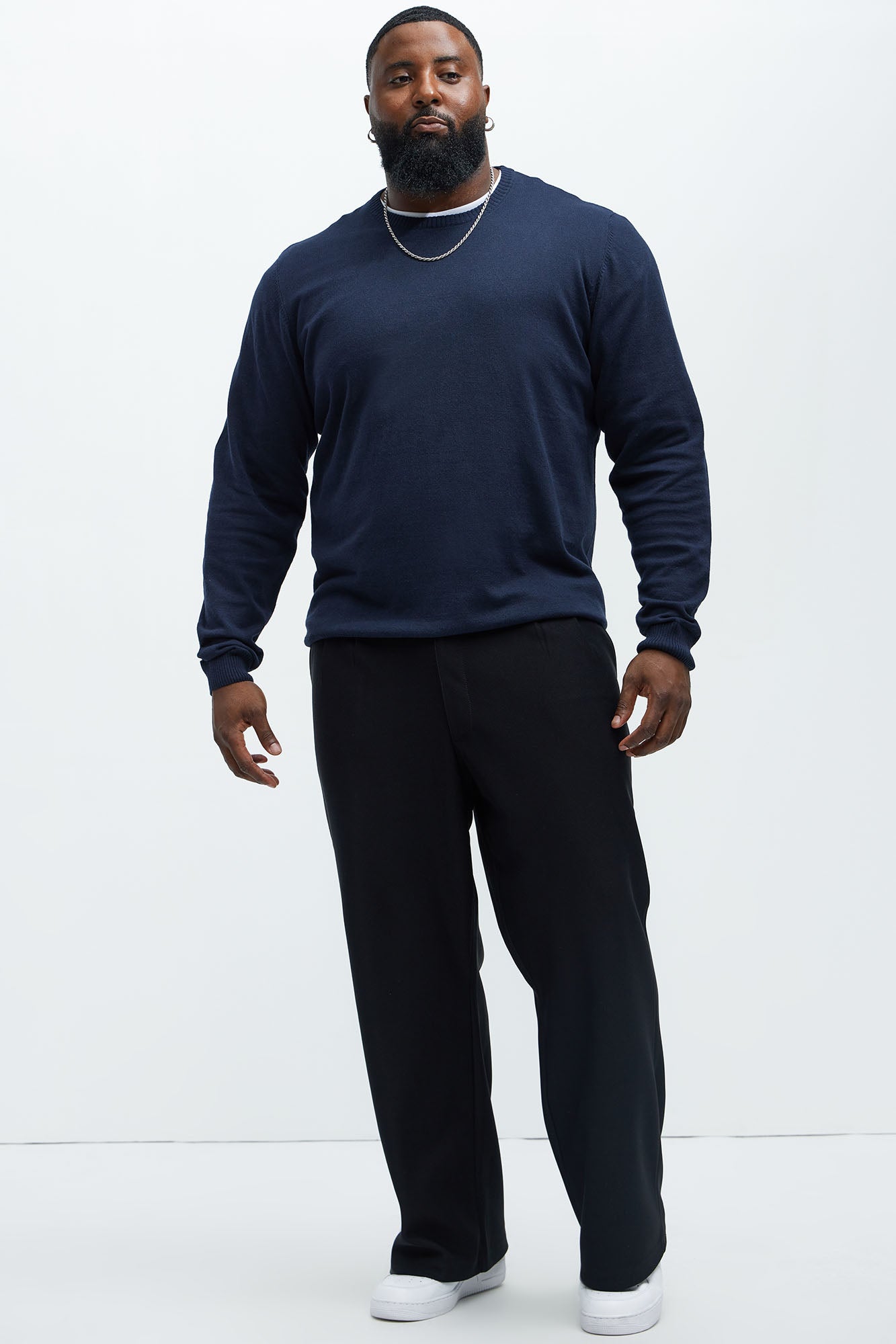 Cozy and Cool Crewneck Sweater - Navy