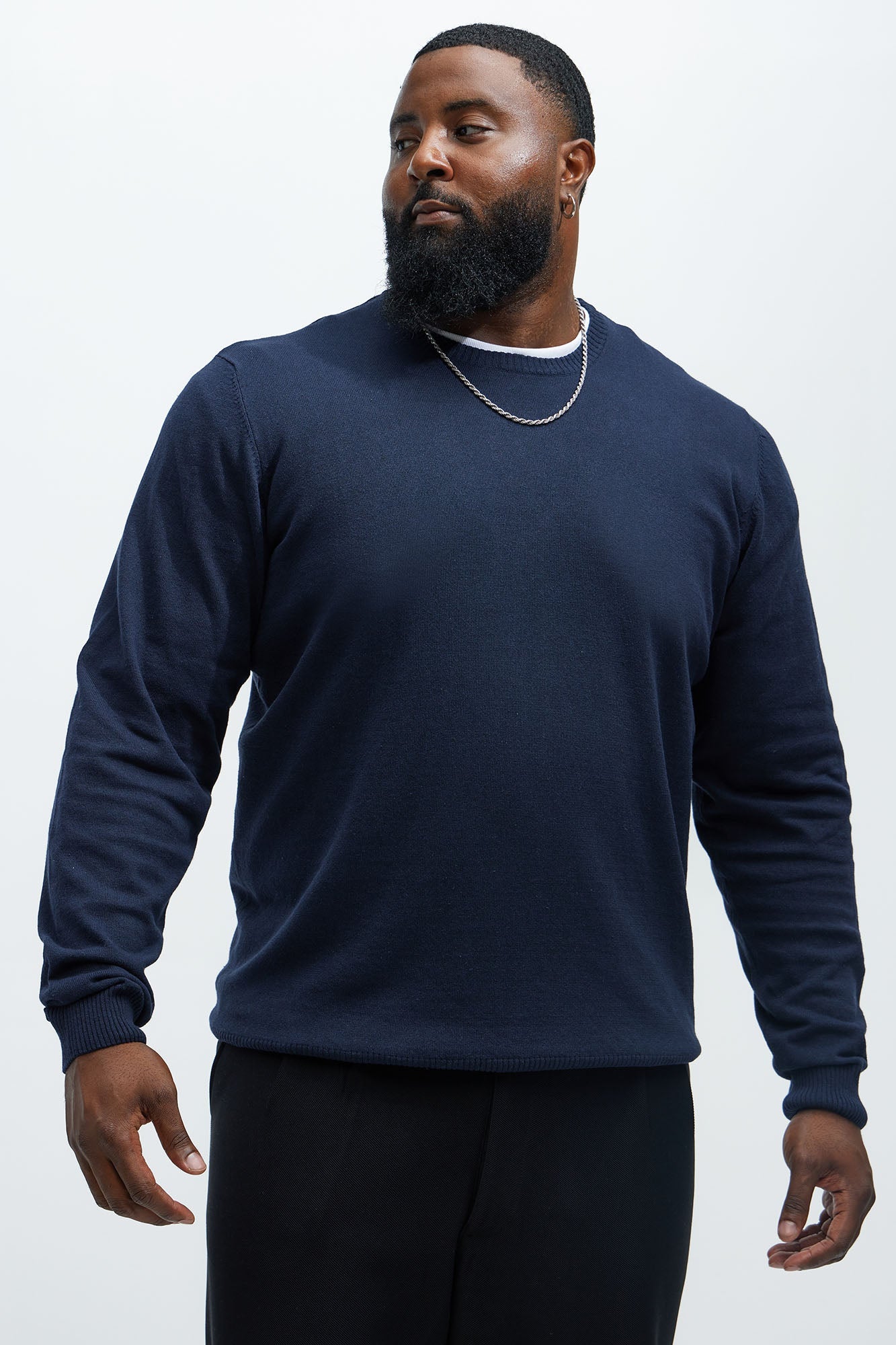 Cozy and Cool Crewneck Sweater - Navy