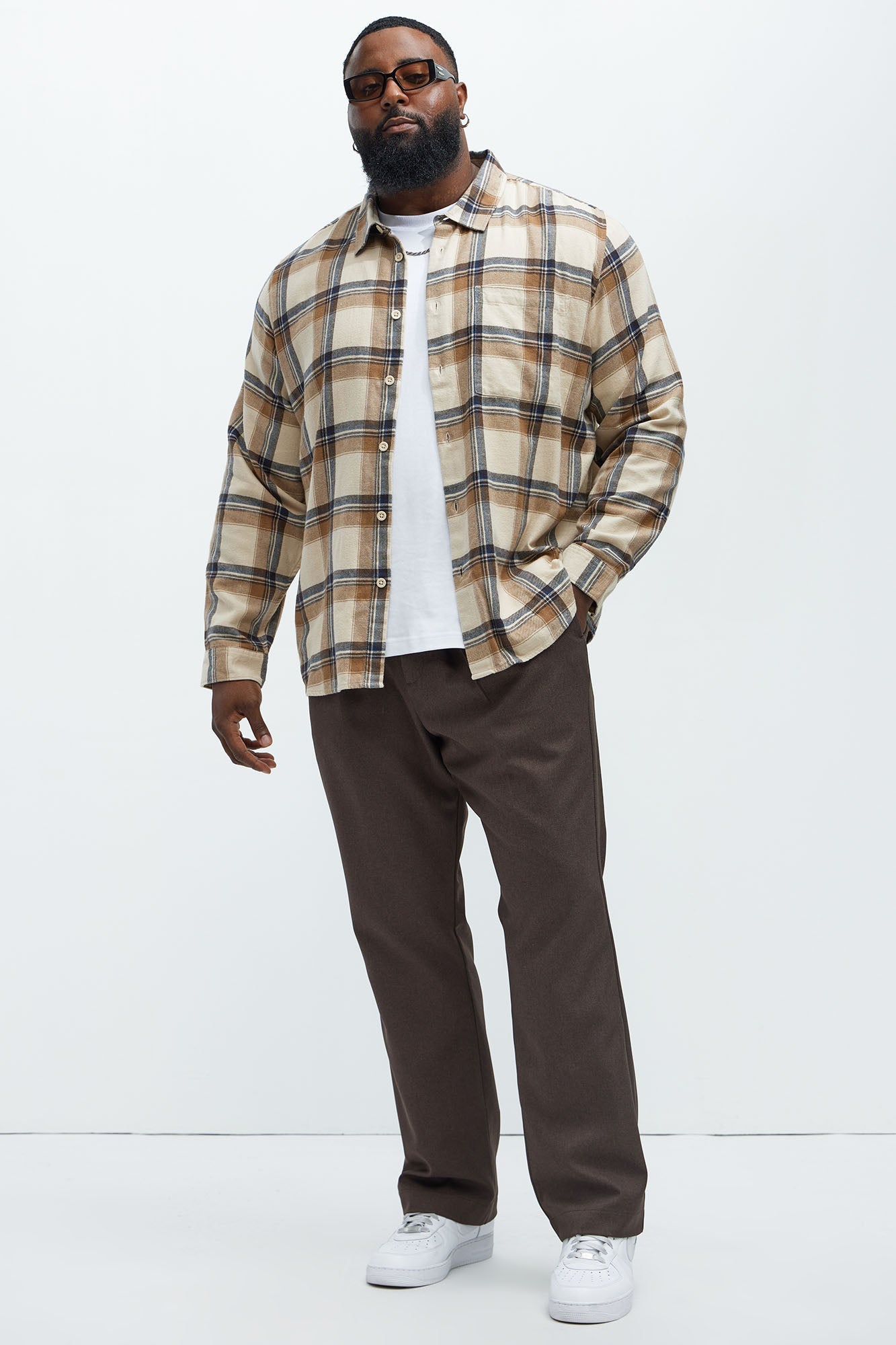 Sayward Flannel Shirt - Tan/Multi