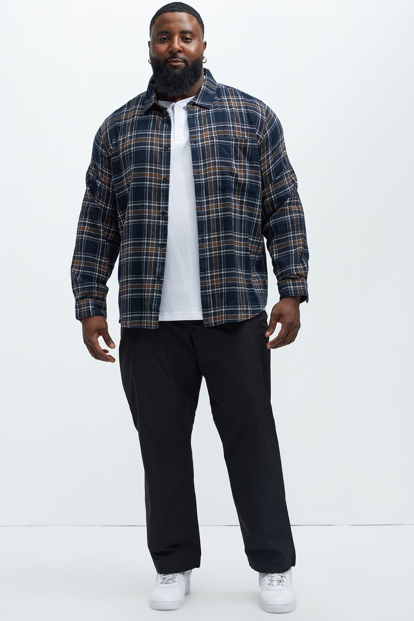 Mansen Flannel Shirt - Black/combo