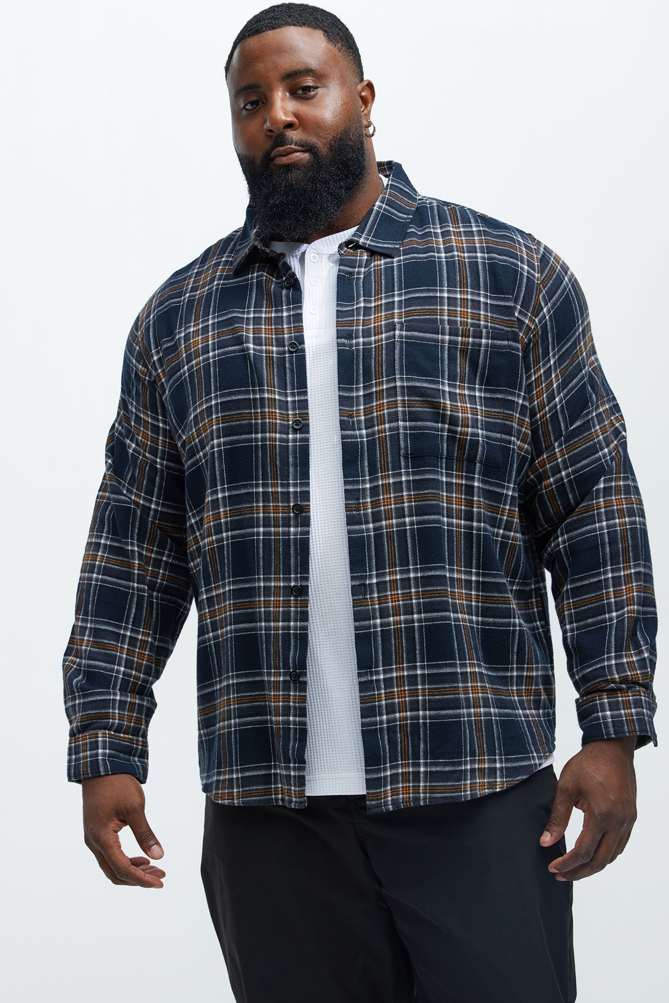 Mansen Flannel Shirt - Black/combo