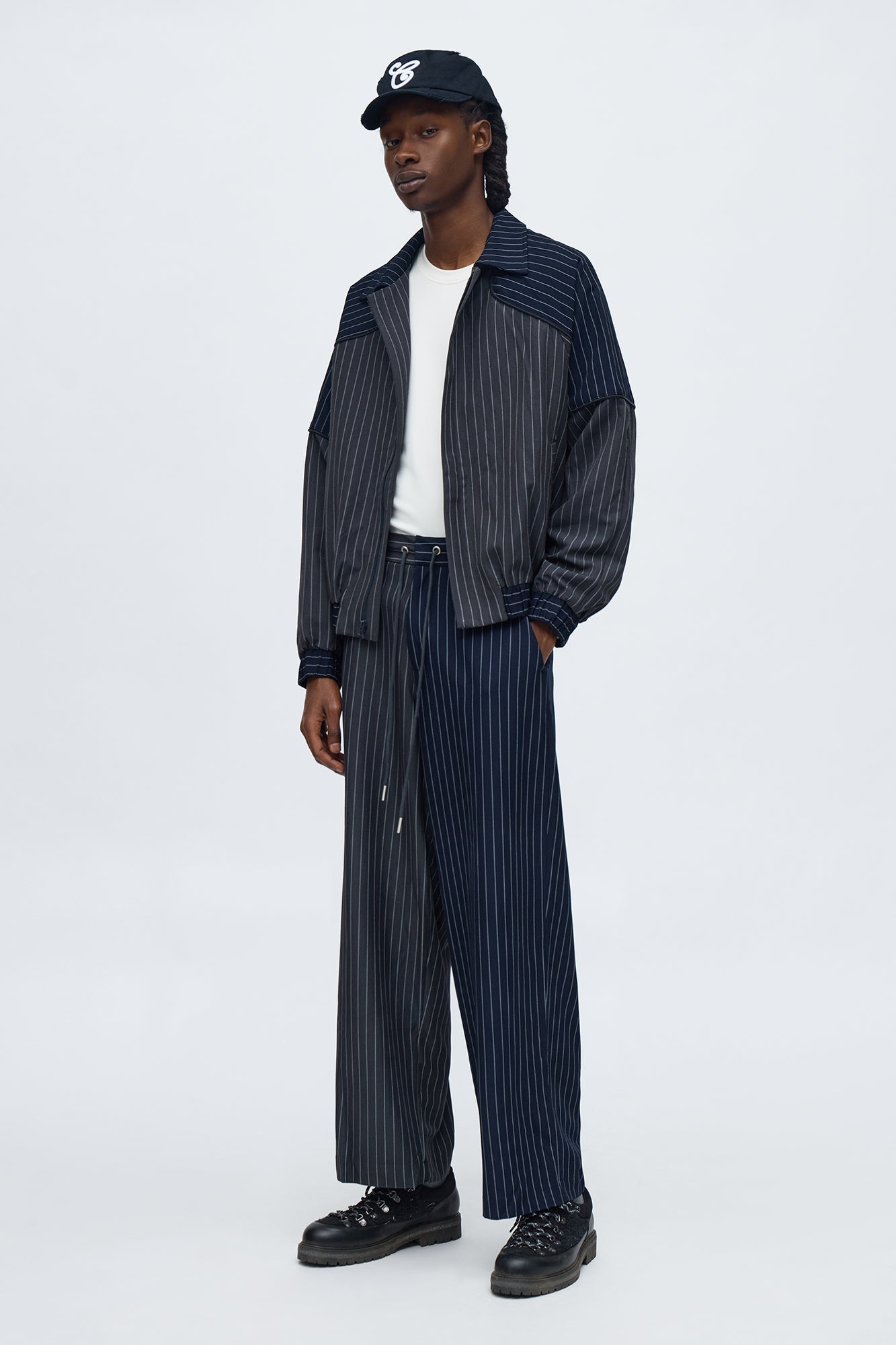 Too Easy Formal Bomber Jacket - Grey/combo