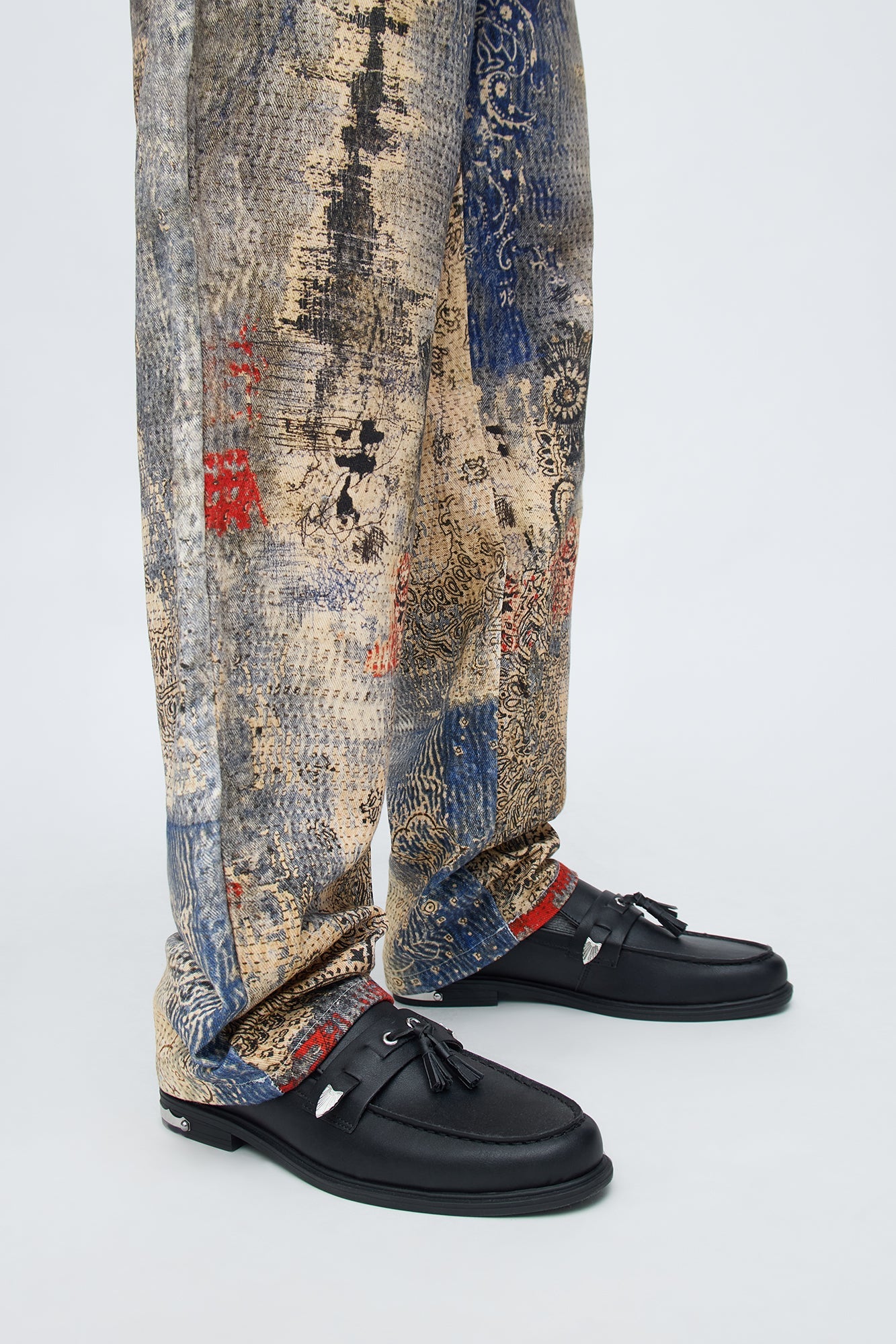 Straight Bandana Duality Printed Pants - Multi Color