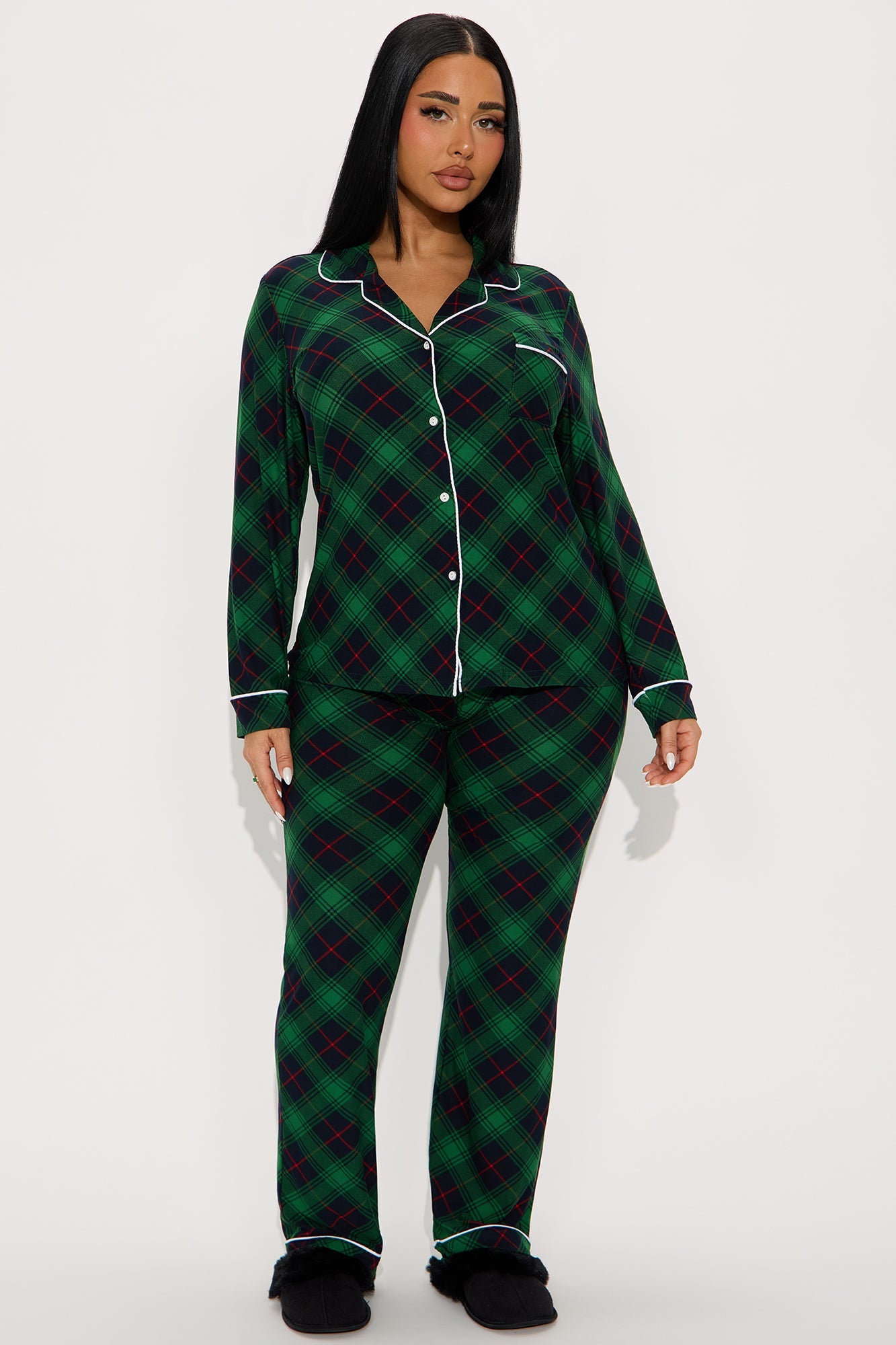 Winter Mood Long Sleeve PJ Pant Set - Navy/combo