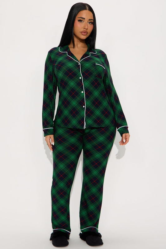 Winter Mood Long Sleeve PJ Pant Set - Navy/combo