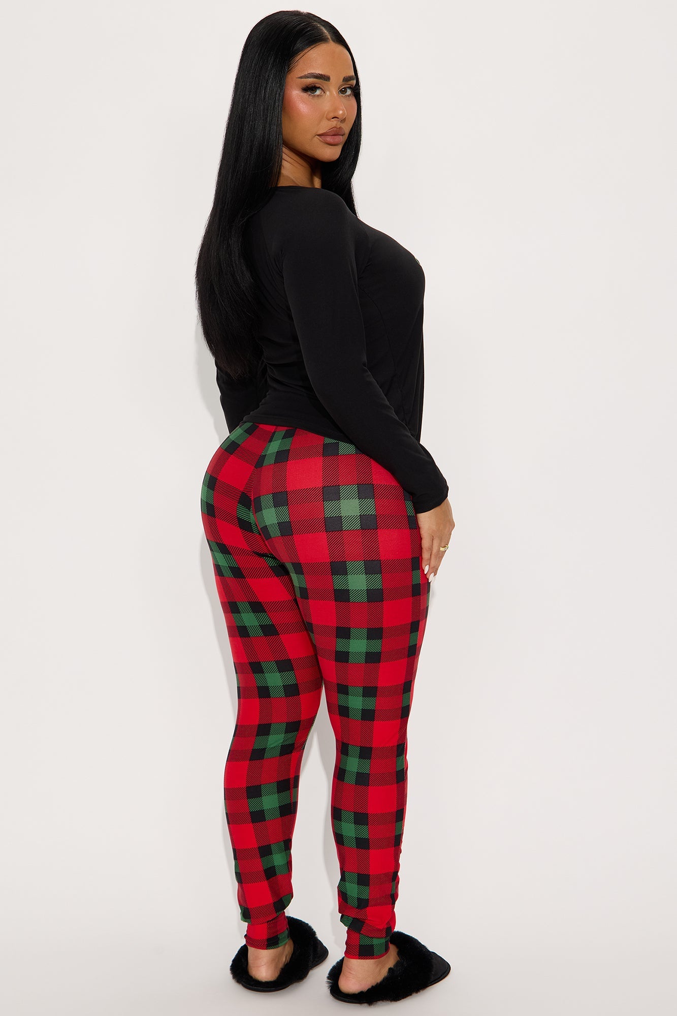 Feliz Navidad Matching Family Long Sleeve PJ Jogger Set - Black/combo