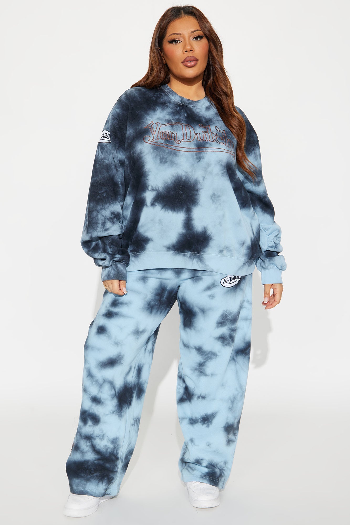 Von Dutch Mineral Washed Fleece Pants - Navy Wash