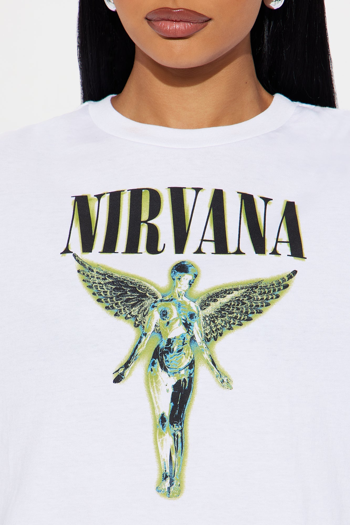 Nirvana Long Sleeve Baby Tee - White