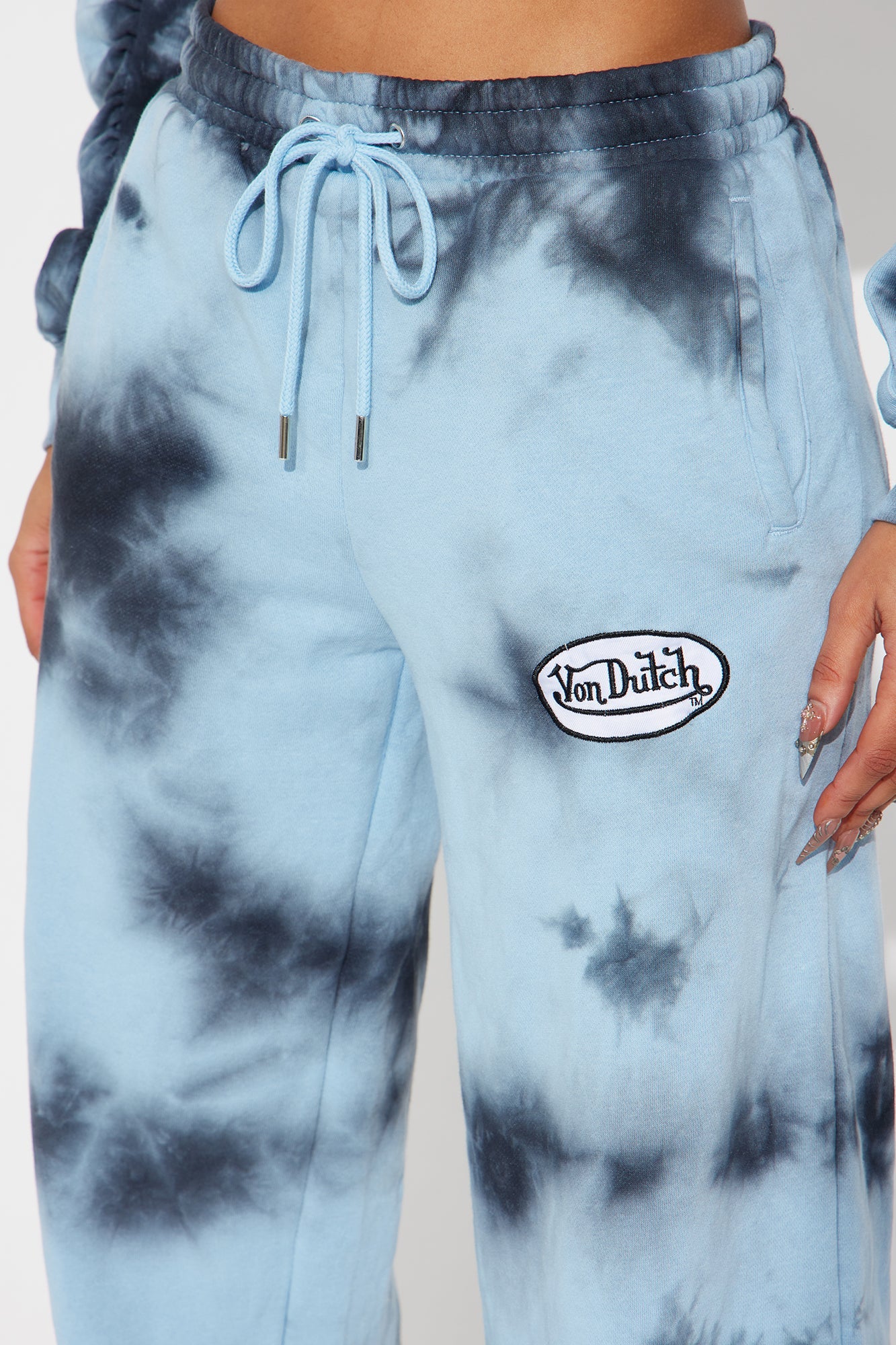 Von Dutch Mineral Washed Fleece Pants - Navy Wash