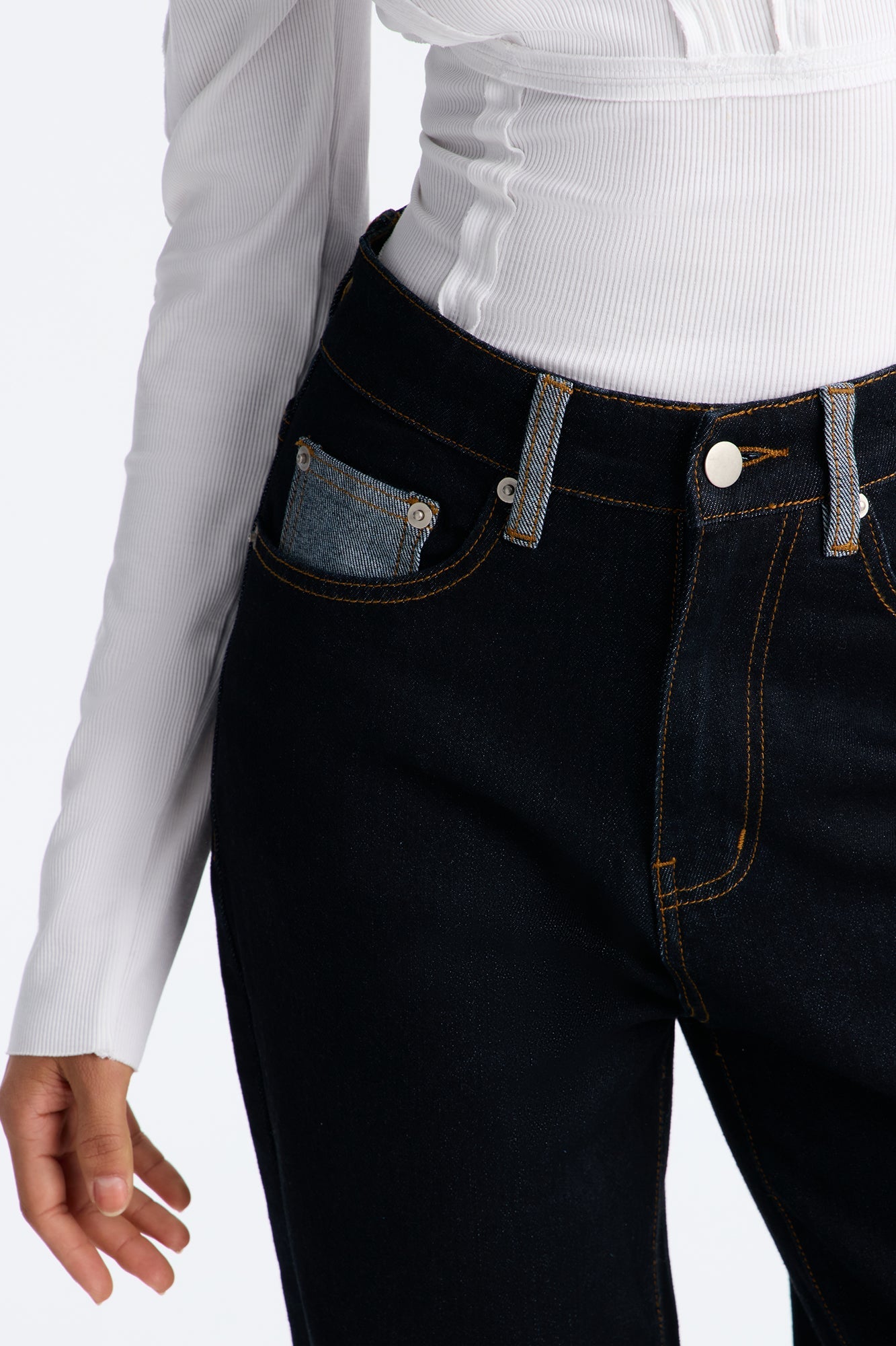 Highlands Wide Leg Jeans - Dark Denim