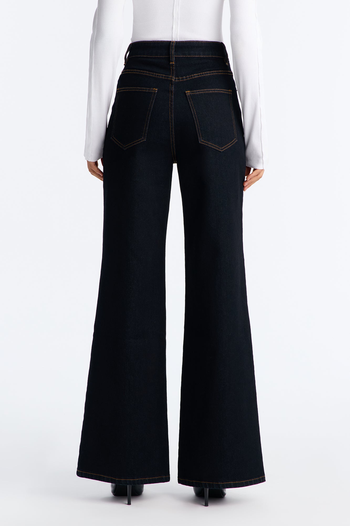 Highlands Wide Leg Jeans - Dark Denim