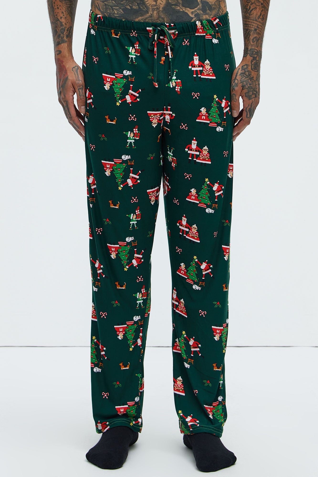 Dear Santa We Tried Holiday PJ Set - Black/combo