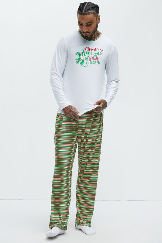 Reason For The Season Holiday PJ Set - White/combo