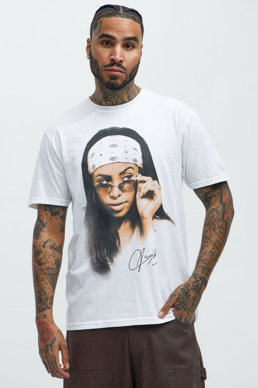 Aaliyah Are You That Somebody Short Sleeve Tee - White