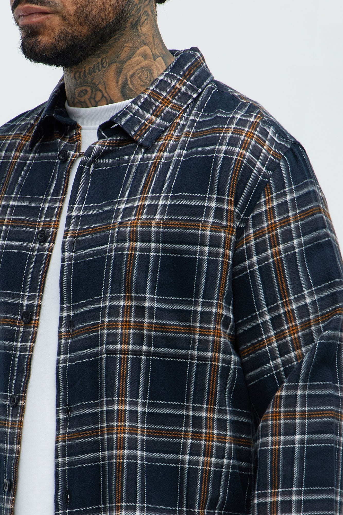 Mansen Flannel Shirt - Black/combo