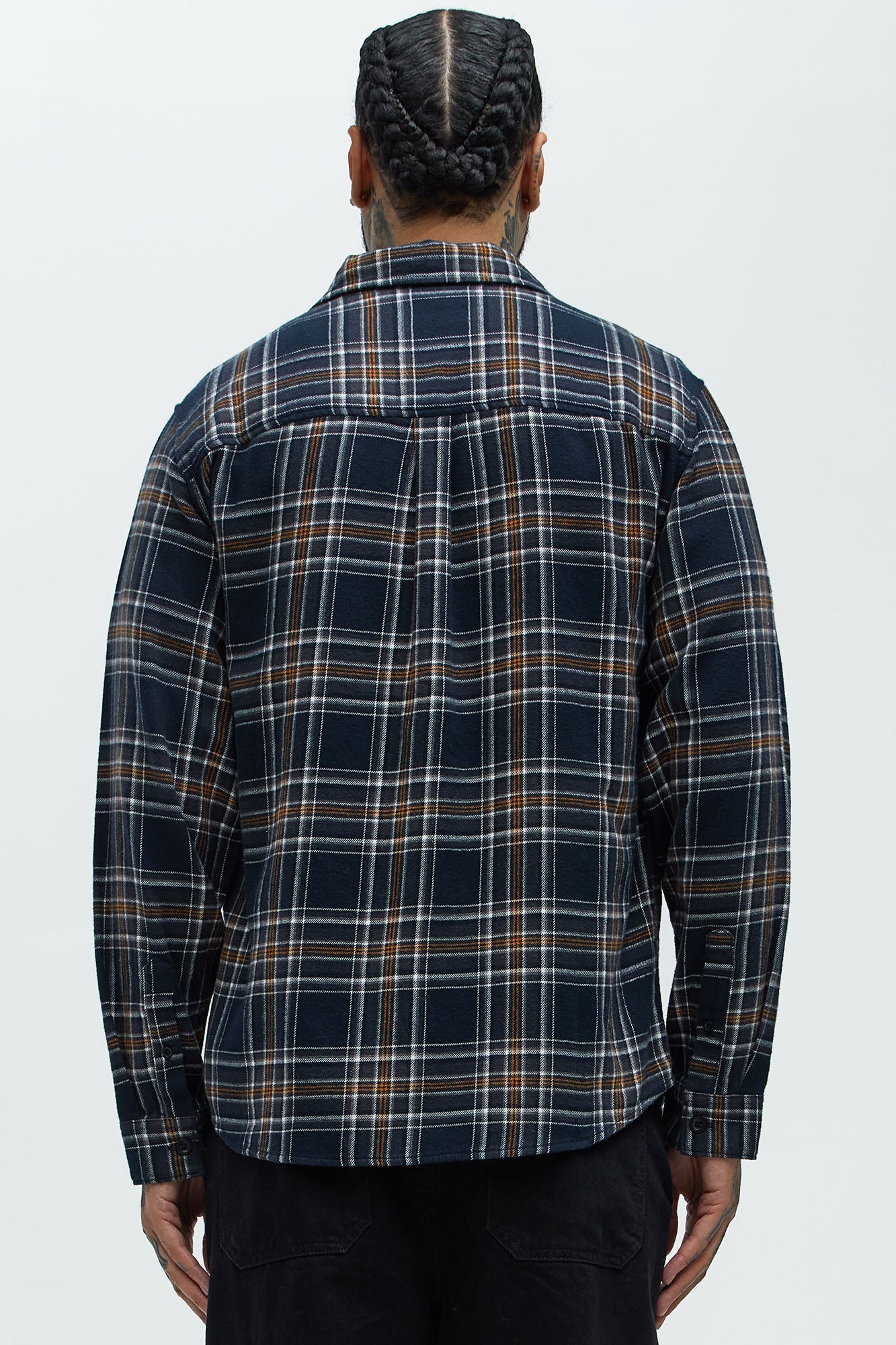 Mansen Flannel Shirt - Black/combo