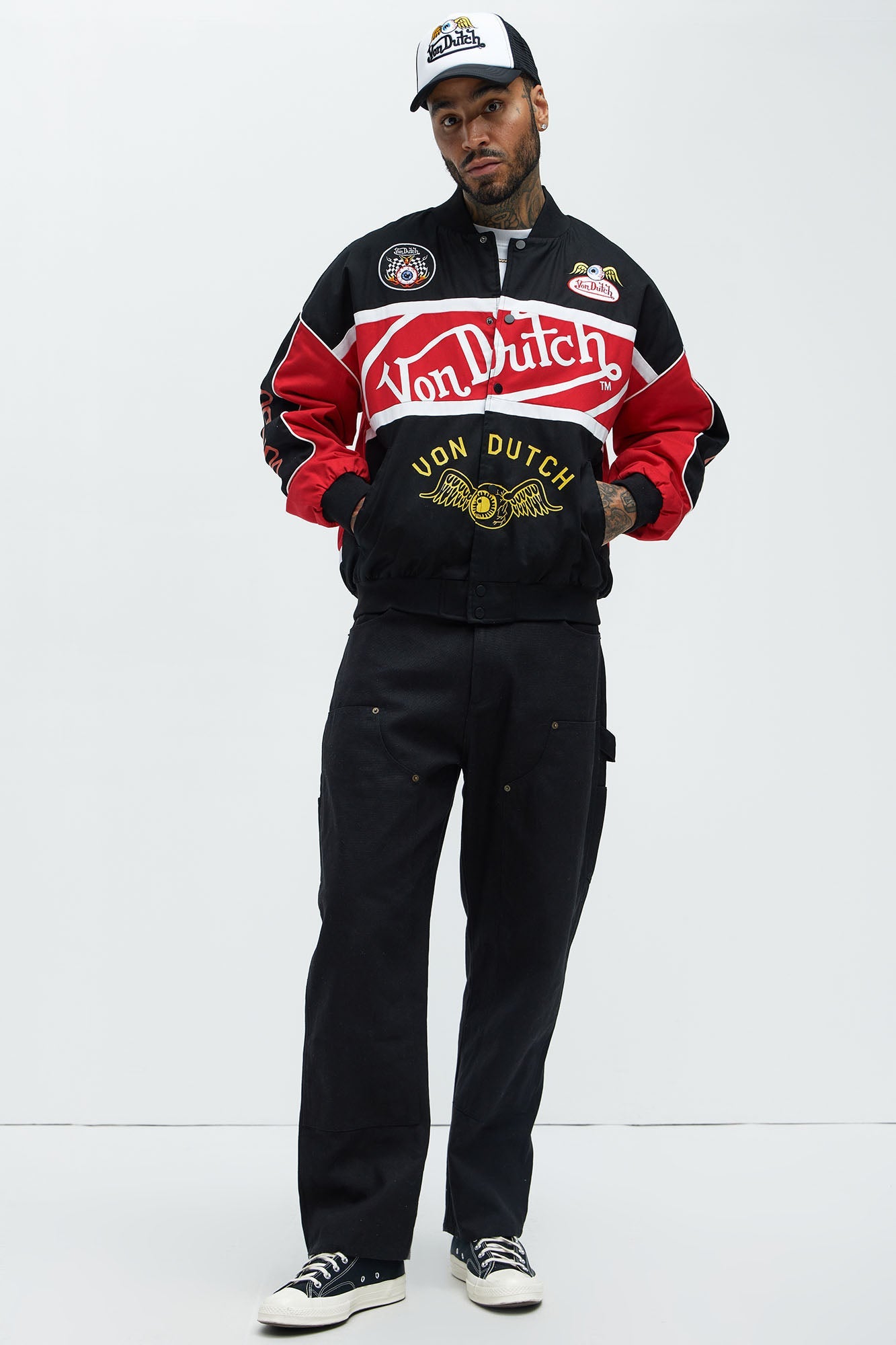 Von Dutch System Jacket - Black/Red