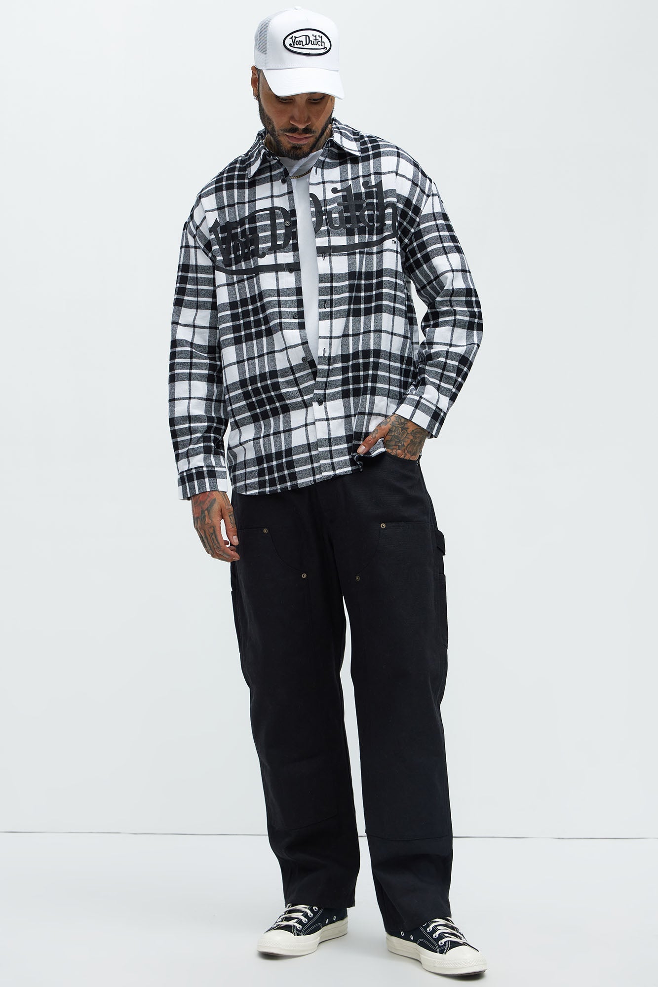 Von Dutch Eyeball Flannel - Black/combo