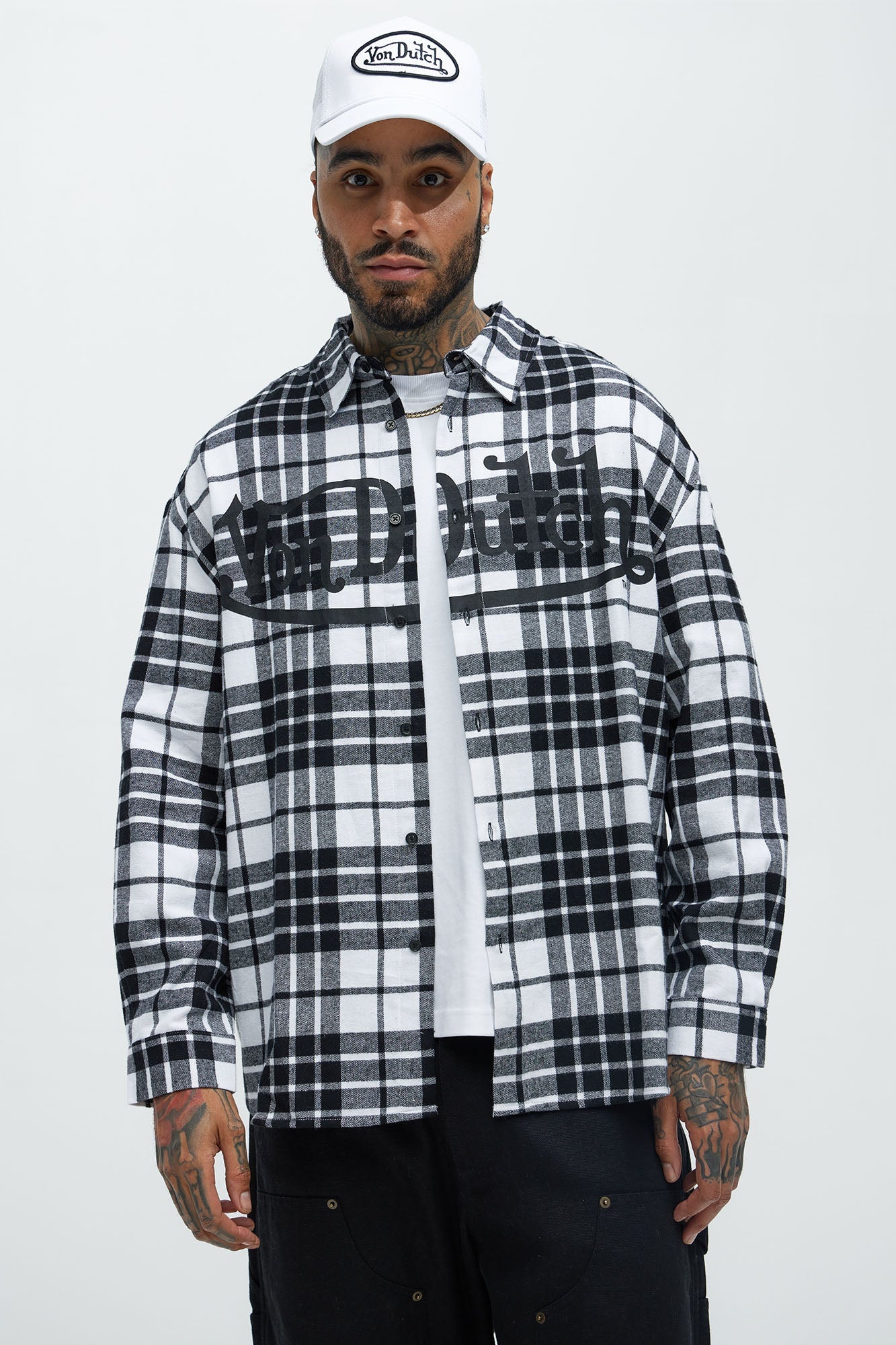 Von Dutch Eyeball Flannel - Black/combo