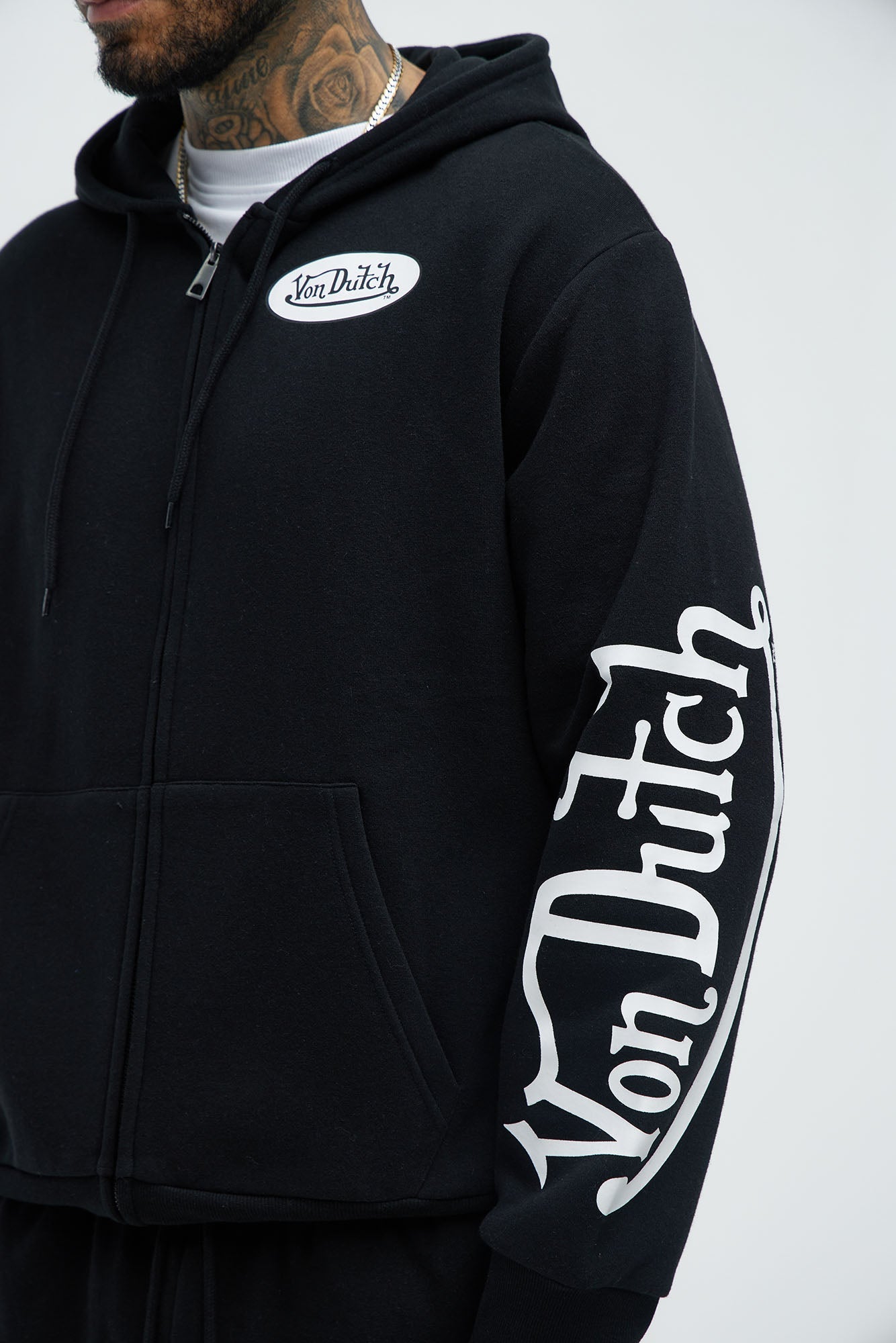 Von Dutch Gold Wings Hoodie - Black