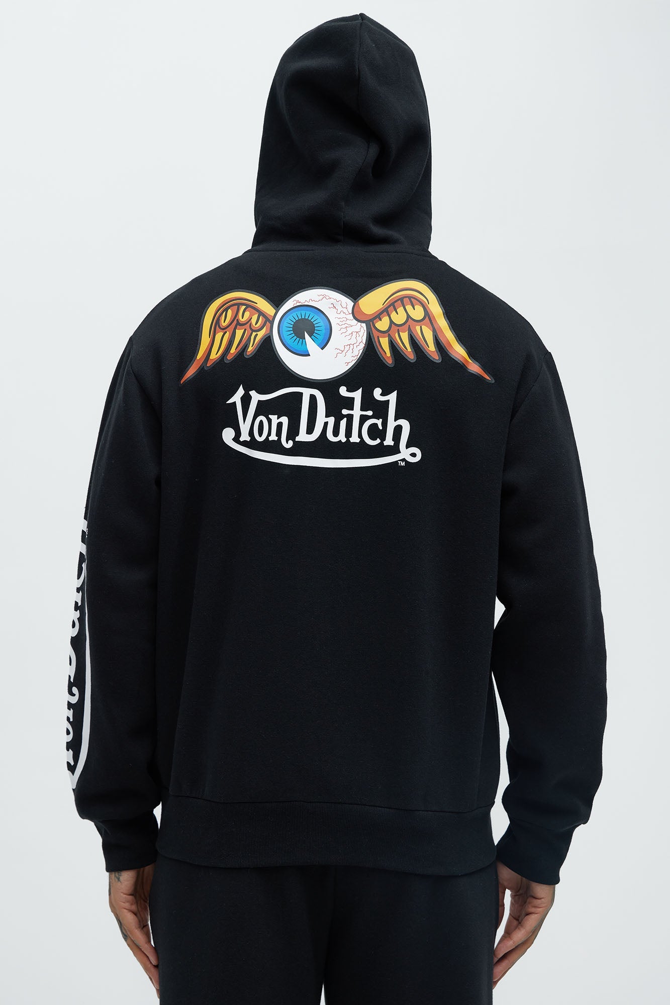 Von Dutch Gold Wings Hoodie - Black