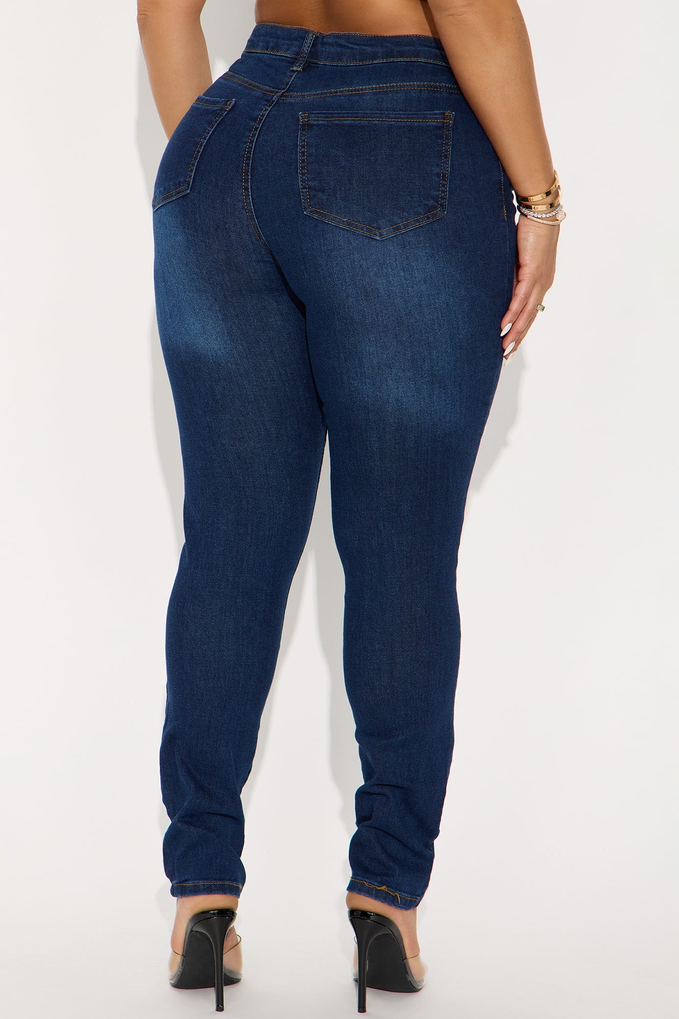 Mulholland Ripped Skinny Jeans - Dark Wash