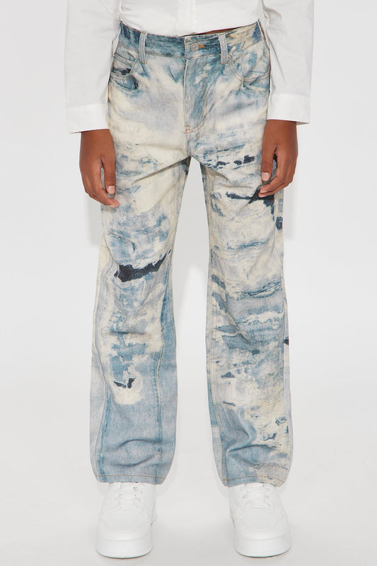 Mini Baggy Be Bad Printed Distressed Pant - Blue/combo